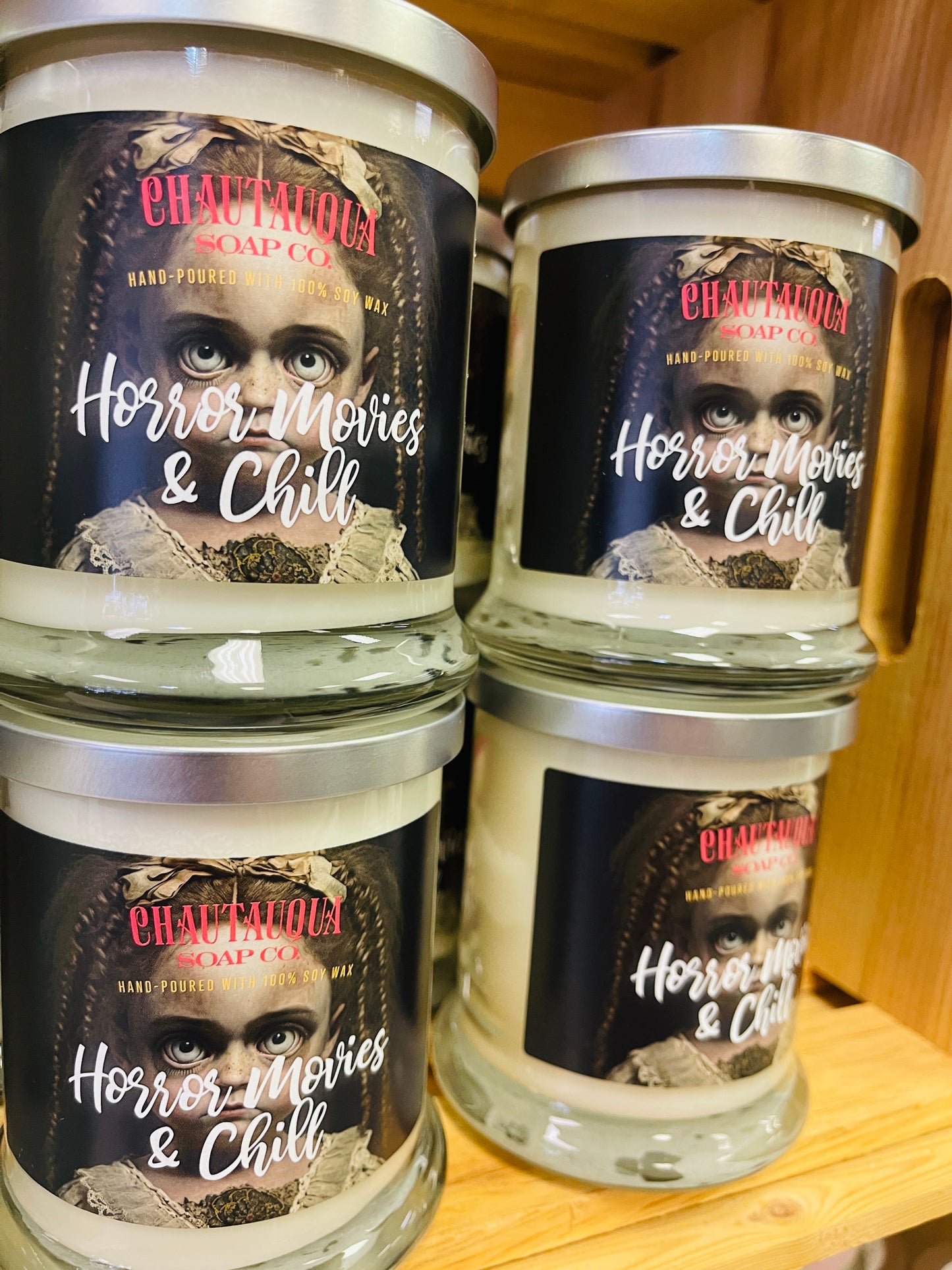 Horror Movies & Chill Wood Wick Candle