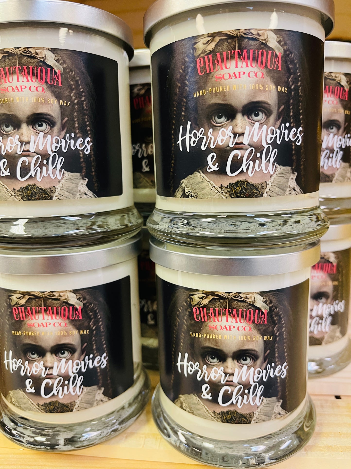 Horror Movies & Chill Wood Wick Candle