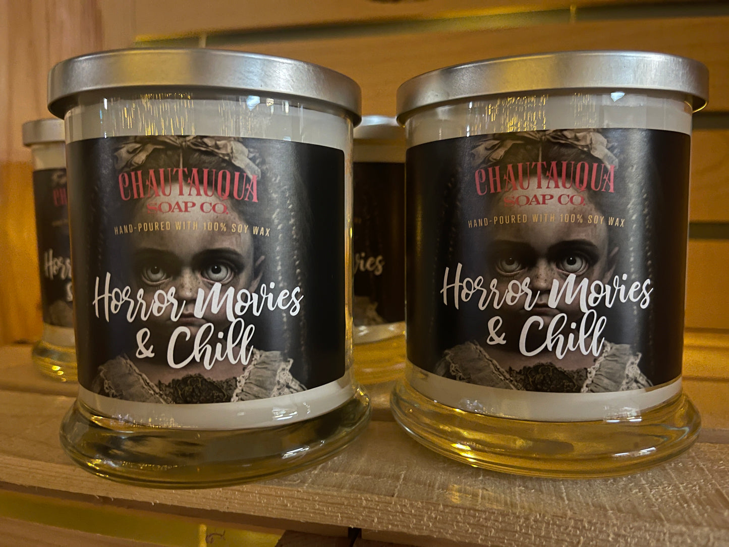 Horror Movies & Chill Wood Wick Candle