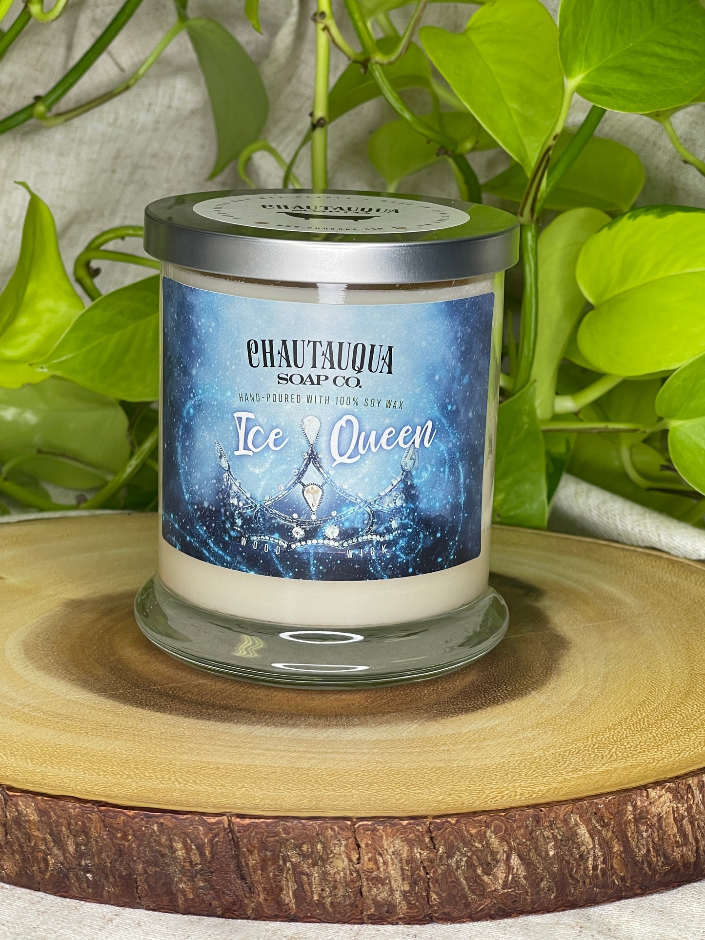 Ice Queen Wood Wick Soy Wax Candle