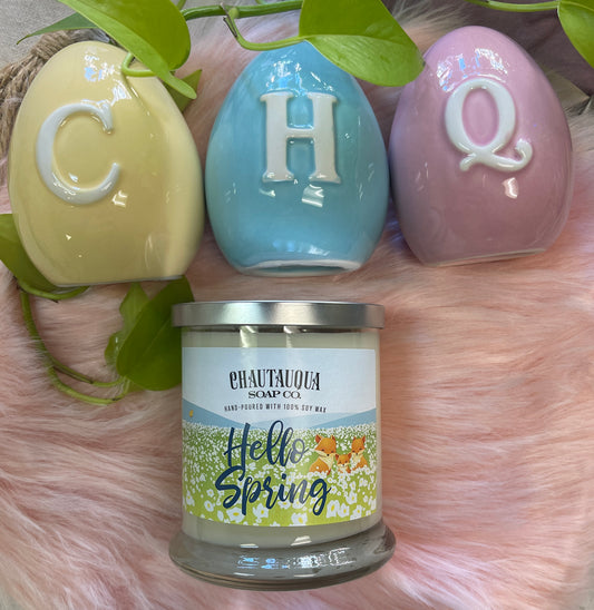 Hello Spring Wood Wick Candle